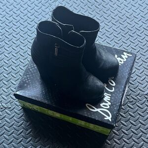 Sam Edelman Black Ankle Booties with Zipper